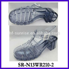 SR-N13WR210-2 (1) Damen löschen Gelee Sandalen Frauen Kunststoff Sandalen Großhandel High Heel Jelly Sandalen